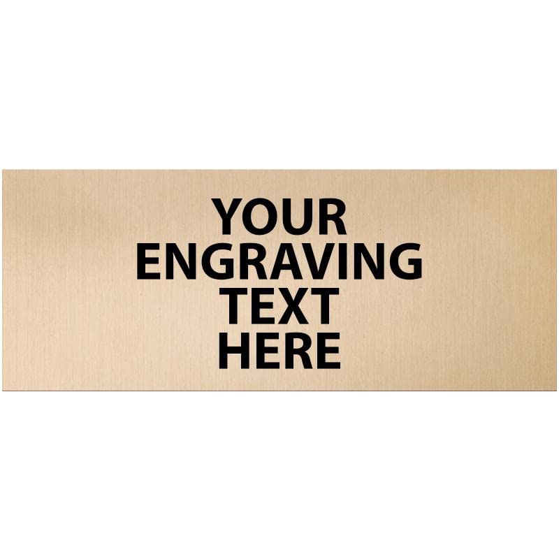 2.5" x 1" Custom Gold Engraving Plate, Engraving Included - color: Gold