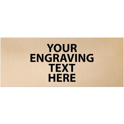 2.5" x 1" Custom Gold Engraving Plate, Engraving Included - color: Gold