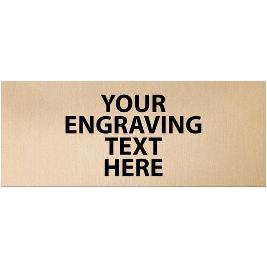 2.5" x 1" Custom Gold Engraving Plate, Engraving Included - color: Gold