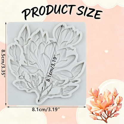 Magnolia Flower Polymer Clay Mold Flower Silicone Molds - color: Style E