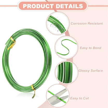 uxcell 18 Gauge Flat Aluminum Wire, 16.40 ft 3mm Wide Aluminum Crafts Wire for Flower Bonsai Crafts Carving DIY Bezel Sculpting Gem Metal Wrap, Dark Green - color: Dark Green, size: 3mm