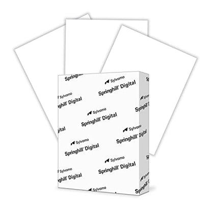 Springhill White 8.5” x 11” Cardstock Paper, 80lb Vellum Bristol, 175gsm – Premium Medium Weight Cardstock, Vellum Printer Paper with Textured Finish – 016200R, 250 Sheets (1 Ream) - color: 80 lb, size: 250 Sheets (1 Ream), style: 8.5x11 (Letter)