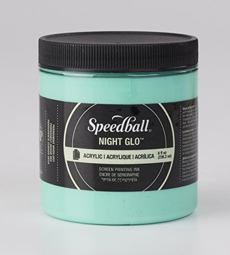 Speedball 046222 Acrylic Screen Printing Ink, 8 fl. oz., Night Glo Green - color: Night Glo Green