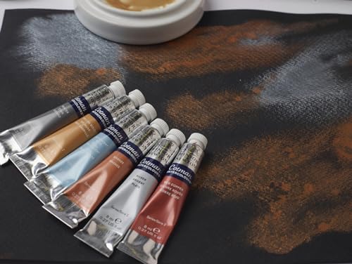 Winsor & Newton Cotman Watercolor Paint Set, 6 x 8ml Tube Metallic Colors - style: 6 Tube Set Metallic 8ml