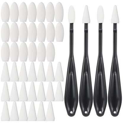 44 Pcs Paper Art Blending Blenders Stumps, Blending Stumps for Drawing | Sketch Trimmer Erase Sponge Wiper, 2 Shapes, Replacement Sponge Tips, Drawing Tools, for Highlighting, Shadowing, Blending