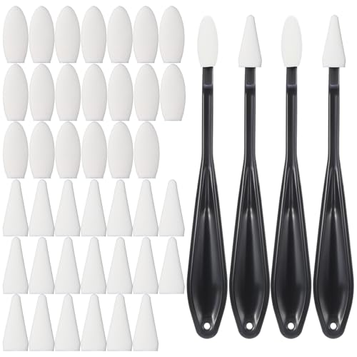 44 Pcs Paper Art Blending Blenders Stumps, Blending Stumps for Drawing | Sketch Trimmer Erase Sponge Wiper, 2 Shapes, Replacement Sponge Tips, Drawing Tools, for Highlighting, Shadowing, Blending