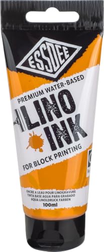 Essdee Block Printing Ink, Orange, 100ml - color: Orange