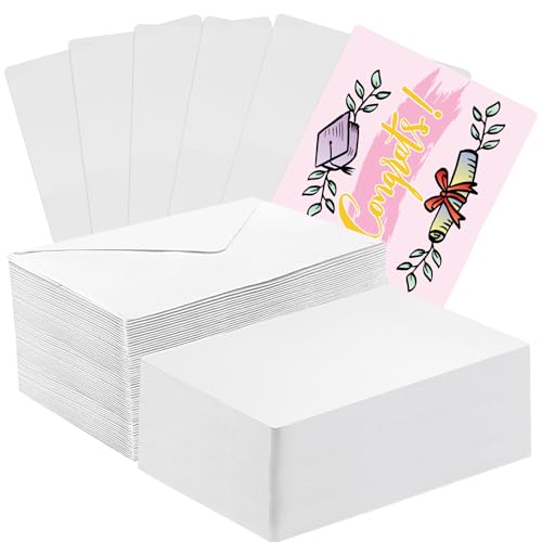 Mototo 60 Set Blank Watercolor Cards with Envelopes 4 x 6 Inch DIY Painting | 140lb/300GSM Single Blank Watercolor Card with Envelope Bulk for Birthday Christmas Handmade Greeting Holiday Card Giving Art - color: 4 x 6 inches, 60 Set