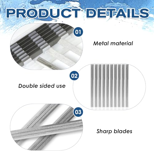 10 Pcs 3-1/4" Planer Blades Replacement Part with Packaging Box | Compatible with Bosch, DeWalt, Black, Decker, Ryobi and More Portable Planers, Carbide Knives Gift for Craftsman, Carpenter