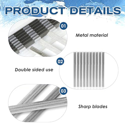 10 Pcs 3-1/4" Planer Blades Replacement Part with Packaging Box | Compatible with Bosch, DeWalt, Black, Decker, Ryobi and More Portable Planers, Carbide Knives Gift for Craftsman, Carpenter