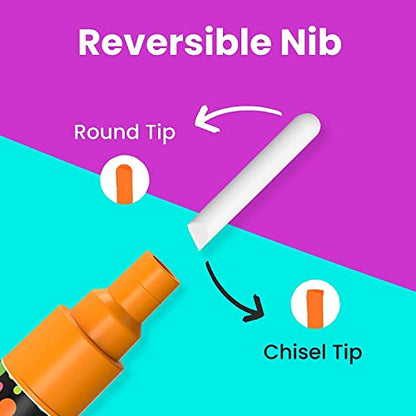 Chalkola 8 Pastel Chalk Markers for Chalkboard Signs, Blackboard - 6mm Tip | Washable Wet Wipe Ink Chalkboard Markers for Window, Labels, Bistro, Glass, Car - Reversible Tip, Erasable Liquid Chalk Pens - size: Bold Tip - 6mm