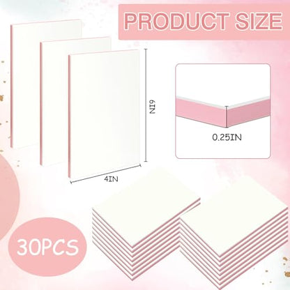 Frienda 30 Pcs 4" x 6" Rubber Linoleum Block for Printmaking,White Pink - color: White Pink