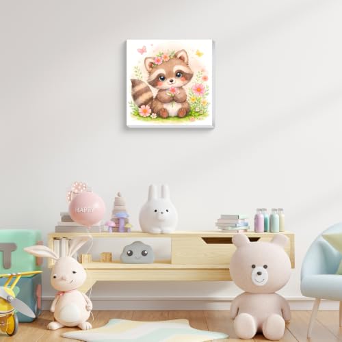 Aestalrcus Paint by Numbers for Kids with Frame, TRaccoon, 8x8 inch - color: style-15