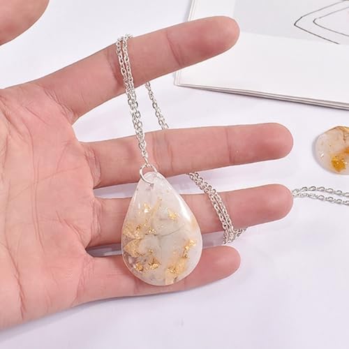 2Pcs DIY Pendant Silicone Mold Sets, Crystal epoxy Resin molds, Water Droplet and Oval Resin Jewelry Making, Used for DIY Necklace and Earring Jewelry Making