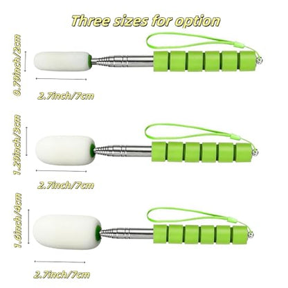 42" Sponge on a Stick for Pottery, 6 Detachable Sponge Heads, Telescoping Ceramic Tool for Removing Water & Shaping Tall/Narrow Vessels, Green Artist Pottery Tool (2 Stick) - color: 2 Green