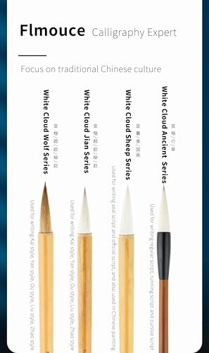 Chinese Calligraphy Brush Set for Writing, Drawing, Ink Brushes, Japanese Kanji Sumi Brush Pen (JianSeries 3pcs)