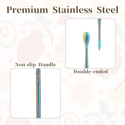 3pcs Wax Carving Tools Set, Stainless Steel Sculpture Tool Wax Tools Kit Sculpting Tool Spoon, Wax Carving Tool Set for Carving Modeling