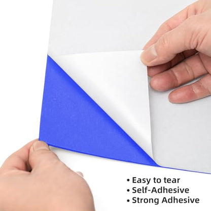 MEARCOOH Self Adhesive Foam Sheets, Blue 9x12 Inch 2mm Sticky Eva Foam Paper for Crafts Cardmaking Photo Frames Classroom Scrapbooking Christmas Crafts (Blue 10 Sheets) - color: Blue Self-adhesive, size: 9X12in-2mm