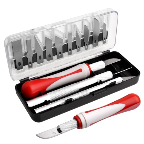 SPEEDWOX Craft Knife Set 3-Piece Hobby Knife With 10-Piece Exacto Knife Blades 150 Pcs #11 Blades Craft Knife Kit Precision Hobby Knife For Carving, Modeling, Diy, Scrapbooking, And Art Projects