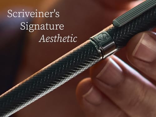 Scriveiner All Black Ballpoint Pen -Stunning Luxury All Metal Matt Black Pen, Schmidt Black Refill, Best Gift Set for Men & Women, Professional Executive Office, Nice Fancy Designer Pens - color: 9. All Black