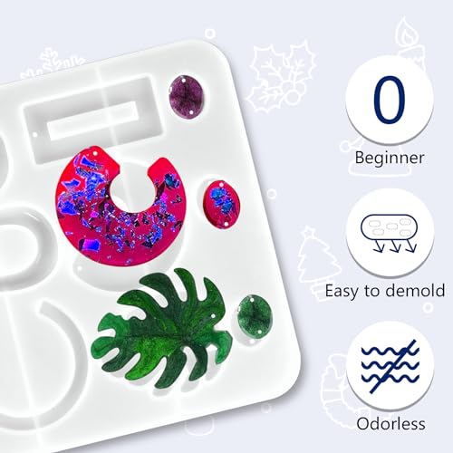 IGaiety Resin Jewelry Making Kit with Silicone Molds, 278PCS Starter Set - size: X-Jewelry Mold