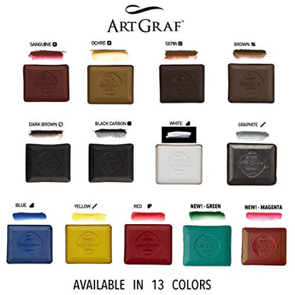 Art Graf Water-Soluble Tailors Chalk Square Disc, Red - color: Red