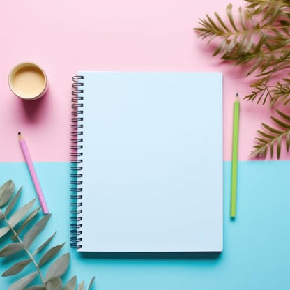 Blank Notebook, 4 Pack Spiral Sketch Book, 8" x 10" Large Blank Journal, No Bleed Thick Paper Sketchbook for Drawing, Unlined Notebook Journal for Women Men School, B5 Spiral Notebook Blank Paper - size: 8" x 10", style: Minimalist