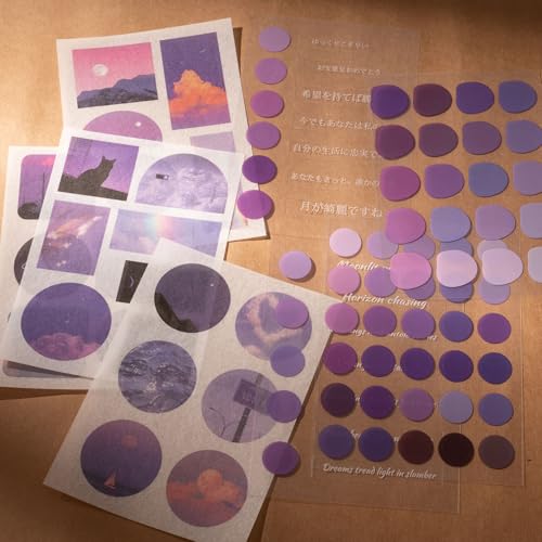YagCu Scrapbook Kit for Beginners, Aesthetic Junk Journal Supplies, Scrapbooking and Journaling Materials, Bullet Journals Stationery, Planner DIY Arts Craft, Women Adults - color: Moonlight