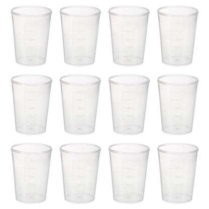 PATIKIL 50ml Measuring Cups, 100Pcs Polypropylene Graduated Measuring Beakers for Lab Experiments, Cooking and Baking, Transplant - size: 50ml