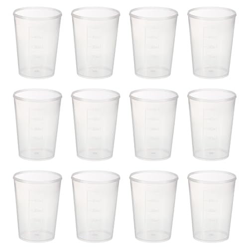PATIKIL 50ml Measuring Cups, 100Pcs Polypropylene Graduated Measuring Beakers for Lab Experiments, Cooking and Baking, Transplant - size: 50ml