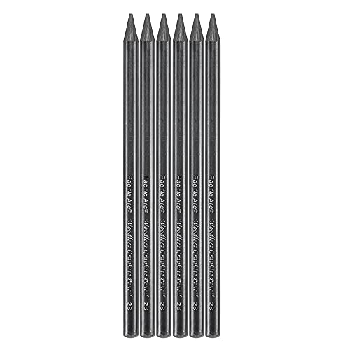 Pacific Arc Woodless Graphite Pencil 6 Pack Set, 2B, for Sketching, Drawing, Coloring and Art - color: 2B
