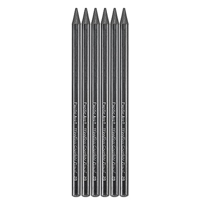 Pacific Arc Woodless Graphite Pencil 6 Pack Set, 2B, for Sketching, Drawing, Coloring and Art - color: 2B