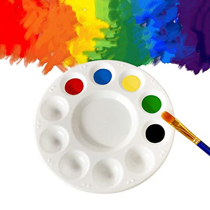 Paint Tray Palette - White Plastic Paint Tray for Kids, Paint Supplies