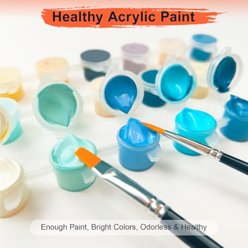 Bougimal 6 Pack Paint by Numbers Kit for Beginners, 11" W x 14" L Cocktail 5 DIY Acrylic Paint Set on Canvas Without Frame in Box, Kids Paint by Numbers Kits for Home Decor & Birthday Gift - color: Cocktail 5, size: 11" W x 14"L