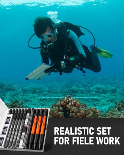 Nicpro 3 PCS 1.3 mm Mechanical Pencils Set with 66 Lead Refill, 3 Eraser | MP2000 Orange Weatherproof Metal Barrel, Heavy Duty Carpenter Pencil for Outdoor Construction Marking Drafting and Drawing - style: 3 Pack (Orange)