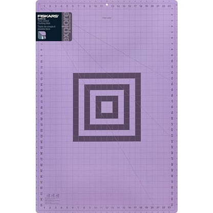 Fiskars 24" x 36" Self Healing Cutting Mat, Large Grid, Lilac Mountain Haze | Double-Sided Sewing, Quilting & Craft Cutting Board, Grid with 30 45 60 Degree Bias Lines for Fabric, Paper & DIY Projects - color: Lilac/Mountain Haze, size: 24"L x 36"W