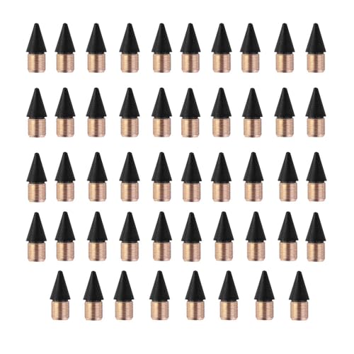 Everlasting Pencil Refills, Infinity Pen Nibs, Inkless Eternal Pencils Head for Writing Drawing Students Sustainable for Home Office School Supplies (48Pcs Black Replaceable Nibs) - color: 48Pcs Black Replaceable Nibs