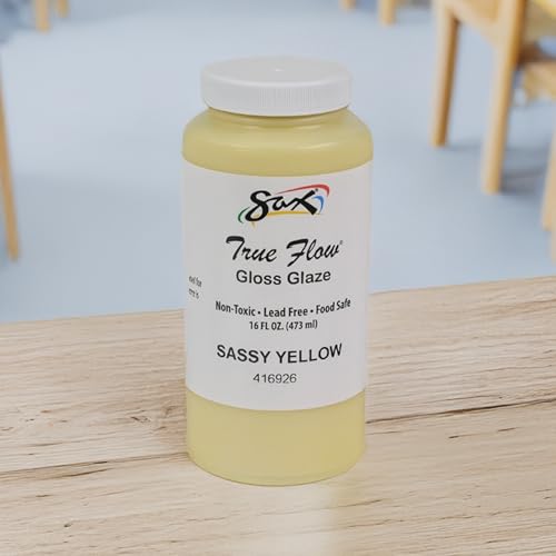 Sax True Flow Gloss Glaze - 1 Pint - Sassy Yellow - color: Sassy Yellow