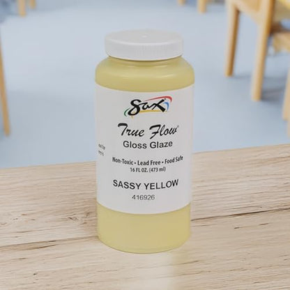 Sax True Flow Gloss Glaze - 1 Pint - Sassy Yellow - color: Sassy Yellow