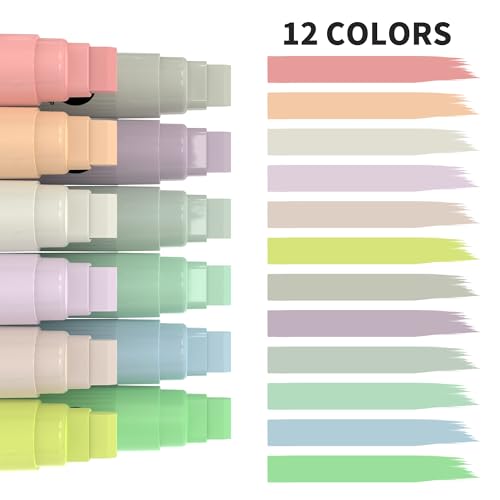 BIGTHUMB Jumbo Poster Markers Set: 12 Pastel Colors Large 15mm Wide Tip Permanent Ink Thick Acrylic Paint Pens for Rock Painting, Stone, Glass, Wood, Ceramic, Metal, Plastic, Fabric - color: Pastel