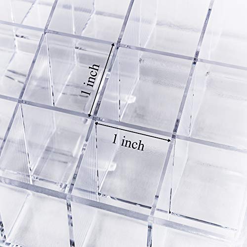 Super Z Outlet Transparent Cosmetic Makeup Organizer for Lipstick, Brushes, Bottles, and More - Clear Case Display Rack Holder