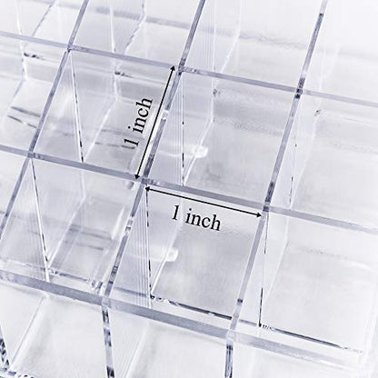 Super Z Outlet Transparent Cosmetic Makeup Organizer for Lipstick, Brushes, Bottles, and More - Clear Case Display Rack Holder