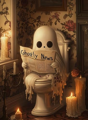 AIBOERL Paint by Numbers Kit for Adults Beginner,HalloweenGhost,12X16In | DIY Paint by Number for Adults, Beginner Friendly, High-Definition Color Canvas, Stress Relief, Home Decor, Gifts, Unframed - color: YH04099
