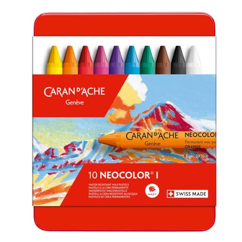 Neocolor I Water-Resistant Wax Pastels, 10 colors - style: 10 Colors