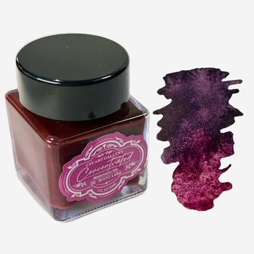 Vibrant Watercolor Ink Colors for Fluid Art, Illustration & Creative Blending (20 Archil Lake)