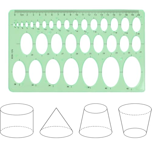 Circle Template Circle Stencil Circle Template for Drawing Round Drafting Drawing Templates Drafting Stencils Tools Geometry Circle Templates for Office School Drawing Design Measuring 2 Pack