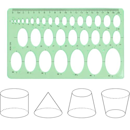 Circle Template Circle Stencil Circle Template for Drawing Round Drafting Drawing Templates Drafting Stencils Tools Geometry Circle Templates for Office School Drawing Design Measuring 2 Pack