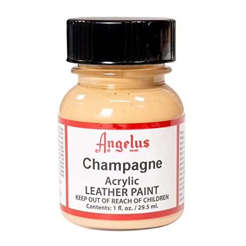 Angelus Acrylic Leather Paint, 1 oz, Champagne - color: Champagne, size: 1 Fl Oz (Pack of 1)