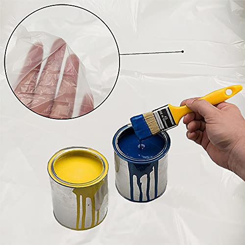 30 Pieces Plastic Drop Sheets for Painting, Waterproof and Dust-Proof Clear Cloth for Furniture Cover, 9x12 Feet Tarps - size: 30 Pieces