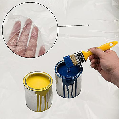 30 Pieces Plastic Drop Sheets for Painting, Waterproof and Dust-Proof Clear Cloth for Furniture Cover, 9x12 Feet Tarps - size: 30 Pieces